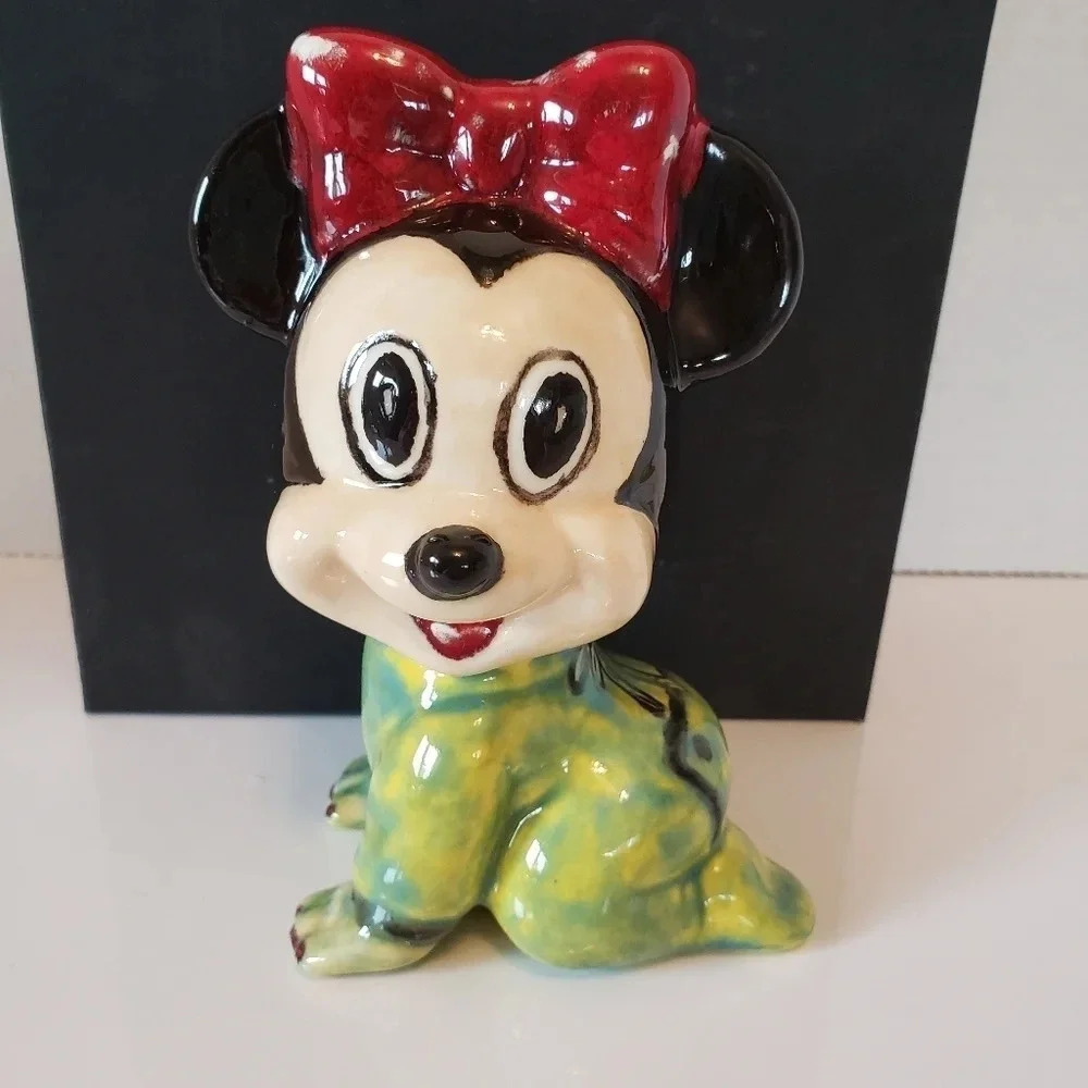 Vtg 1998 Sweet Ceramics Handpainted Baby Minnie Mouse.